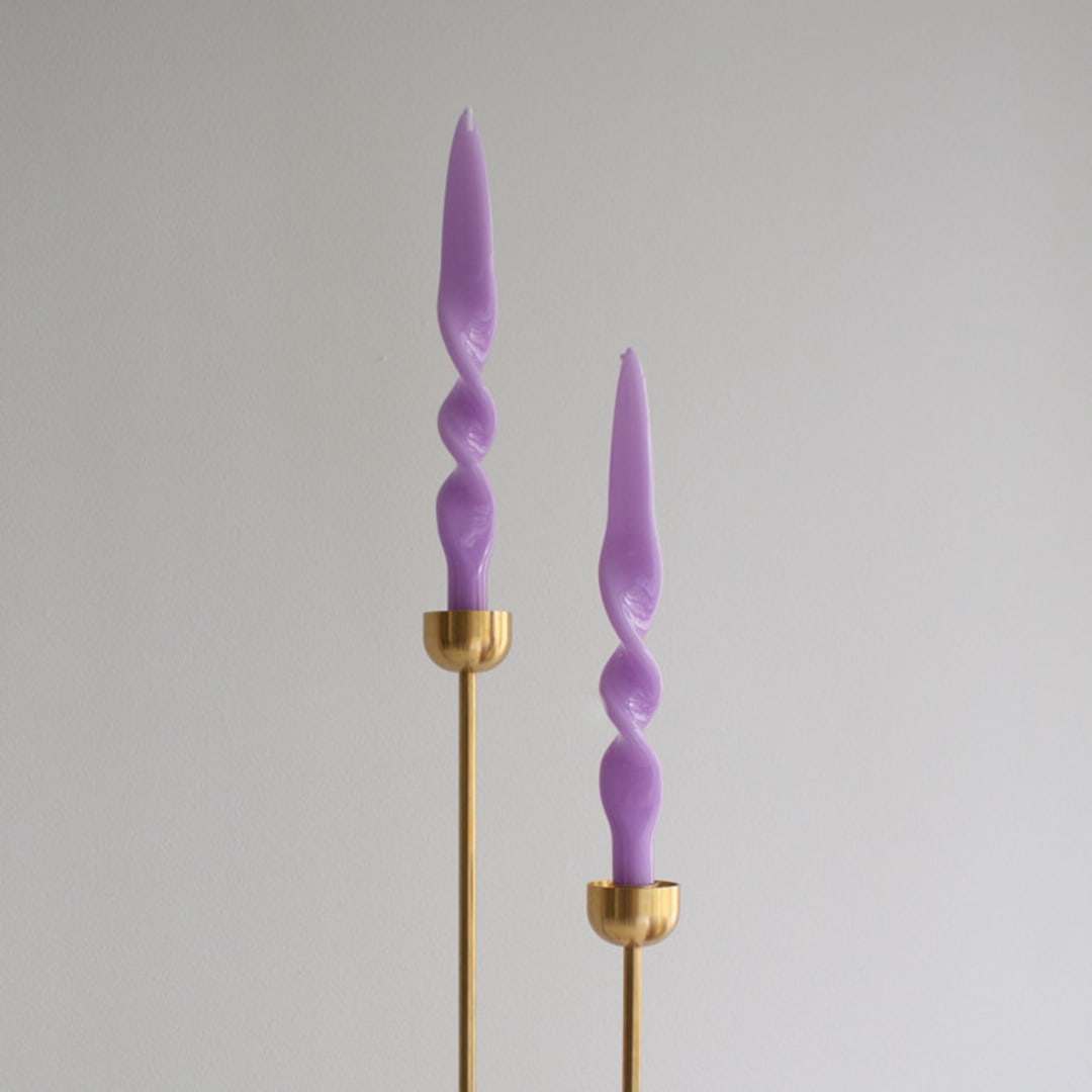 "Taper Candle Set (PURPLE)" - Candles and Holders in purple by the parmatile shop