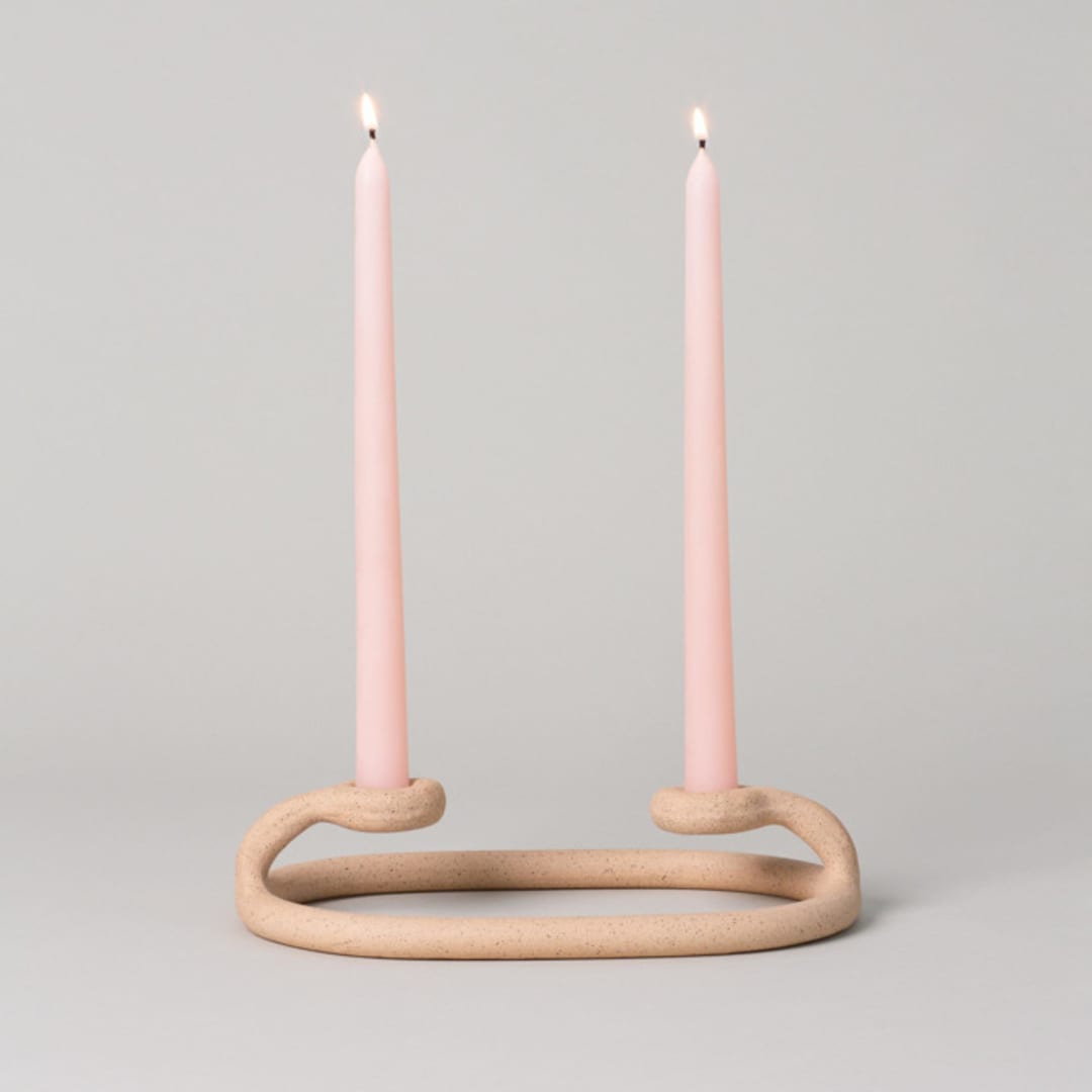 SIN Duo Candlestick Holder, Speckled