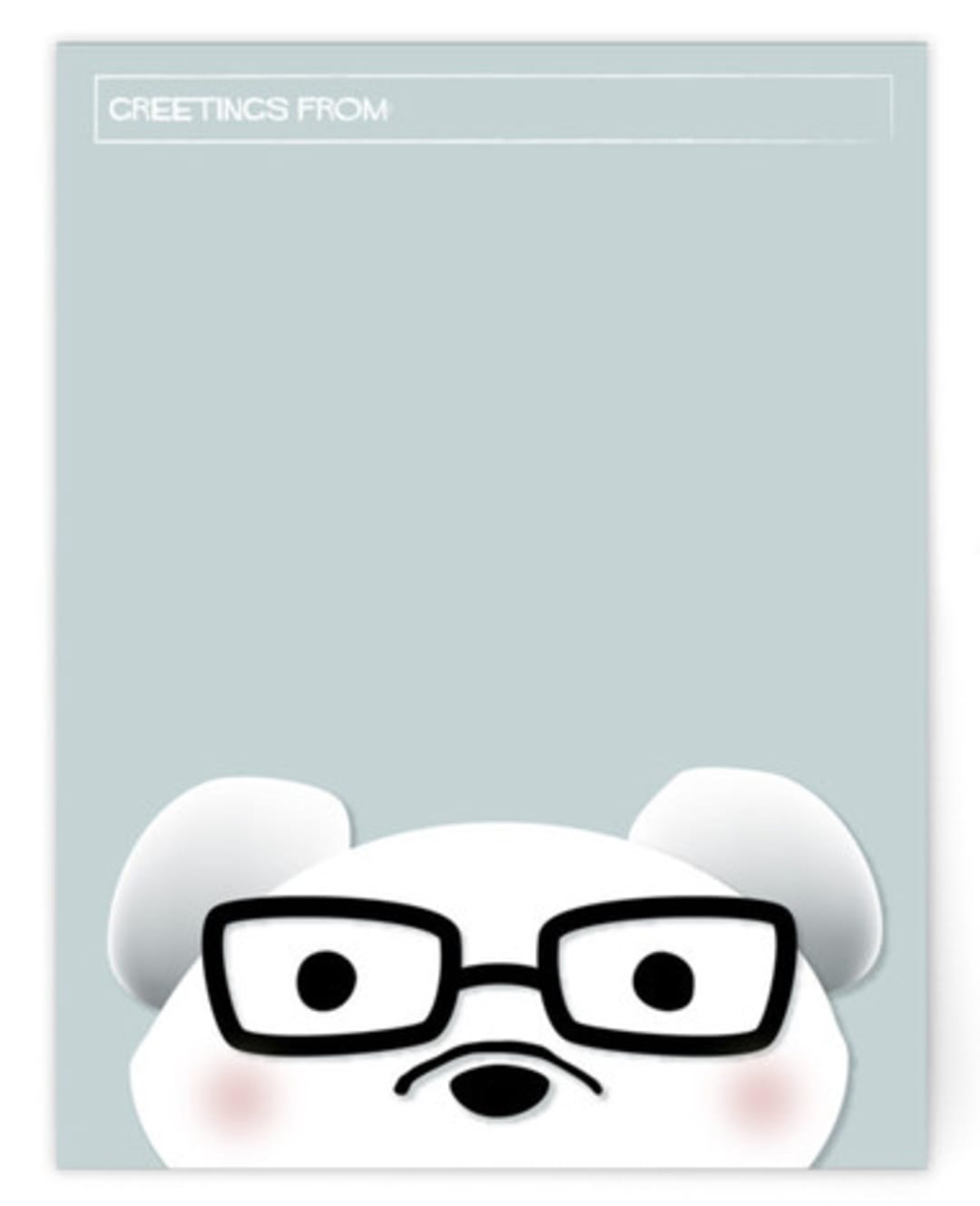 "polar winter bear stationery" - Children's Stationery Cards in wintermoon by blackwhite press - hero