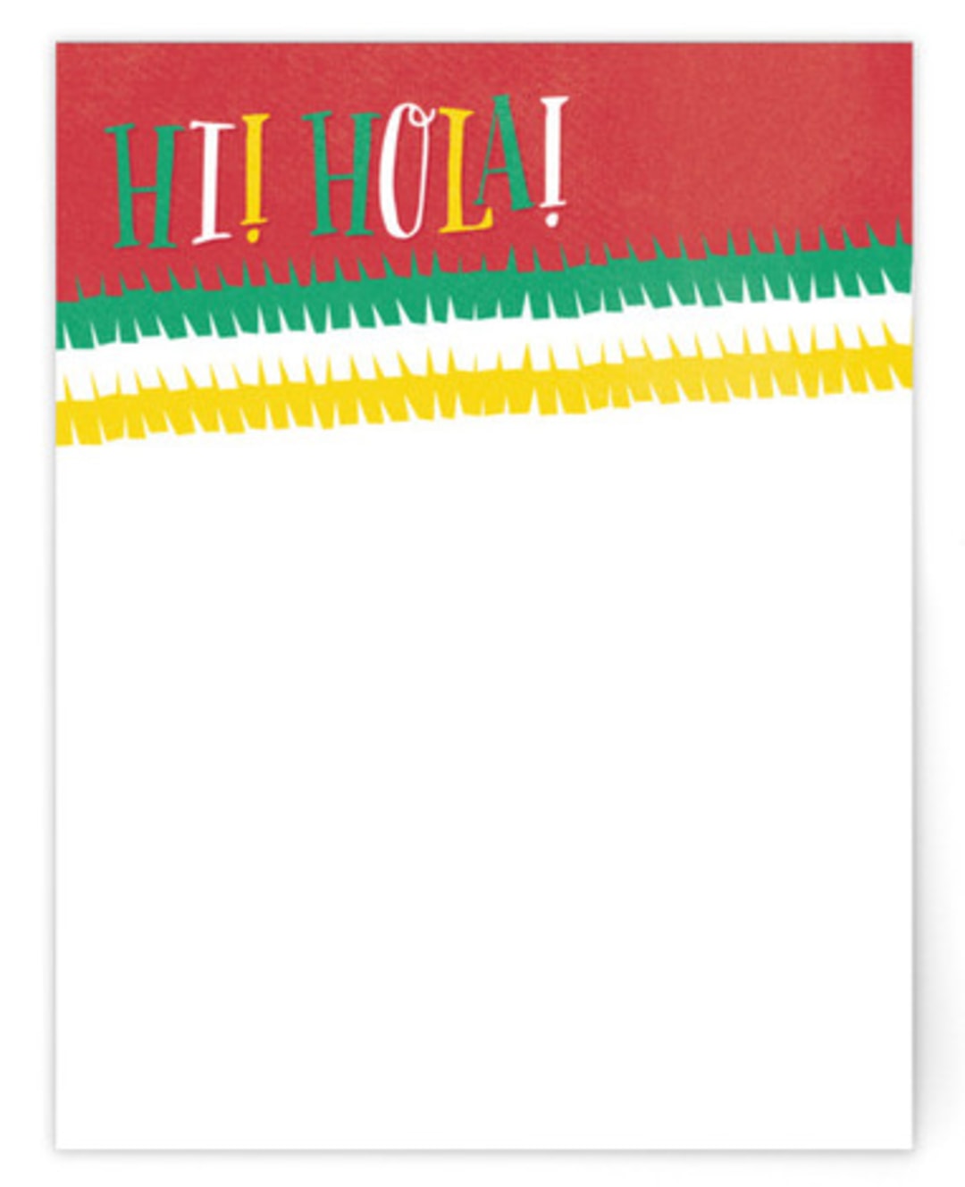 "Hi + Hola" - Children's Stationery Cards in Colorful by Loree Mayer - hero