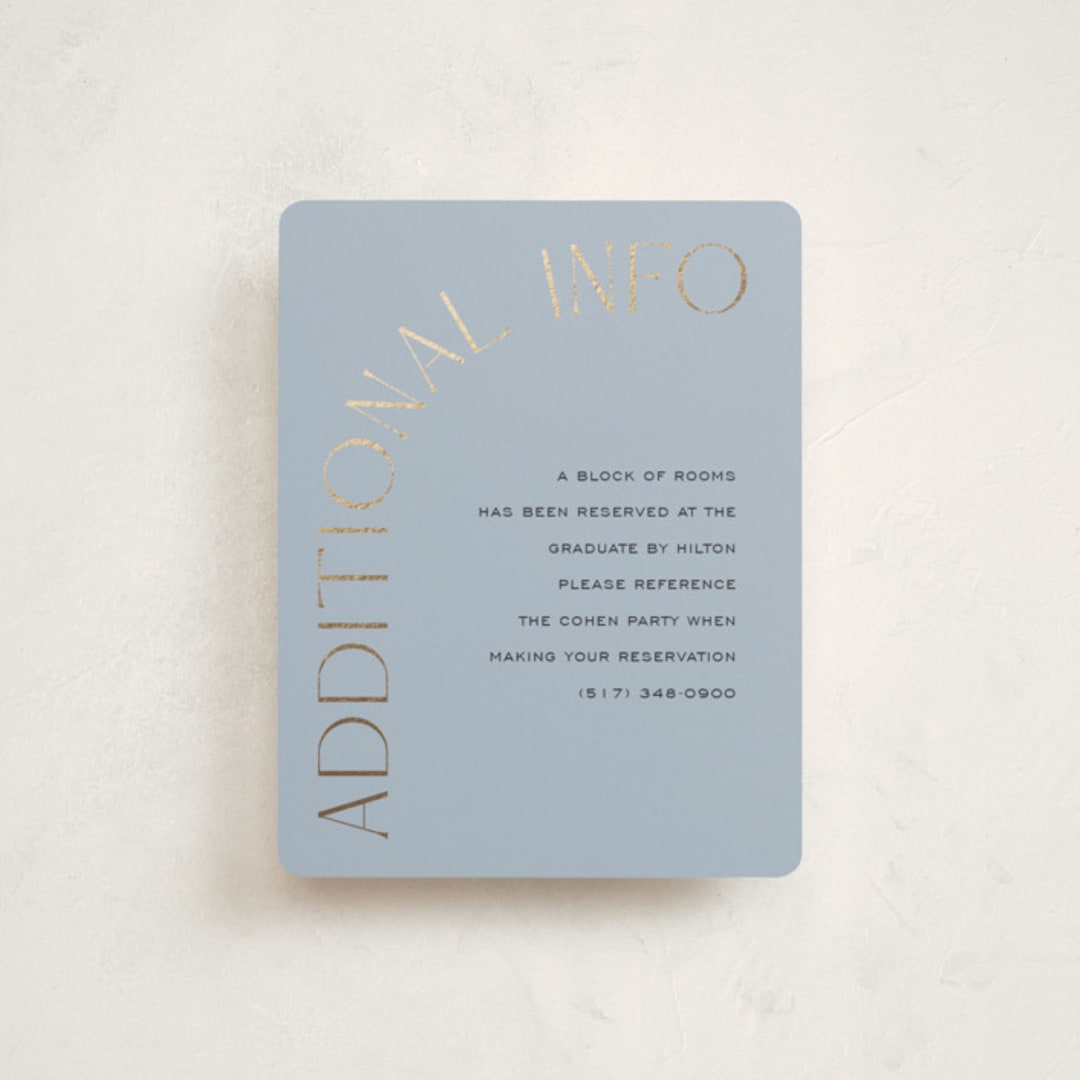 "The Bar Mitzvah" - Mitzvah Direction Cards in Ocean by Pixel and Hank - Front