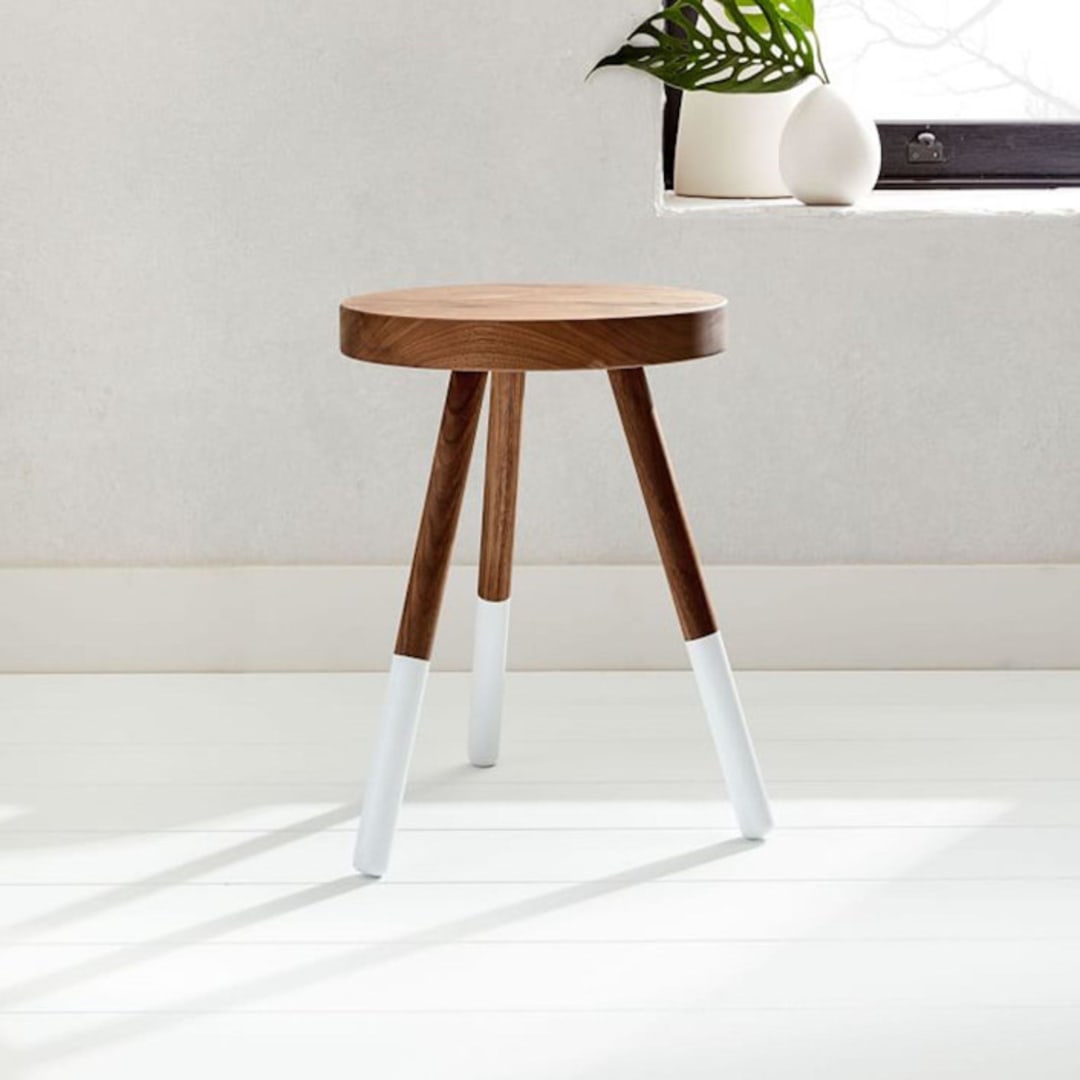"Dining Stool" - Dining Chairs in white by Alex Cordell