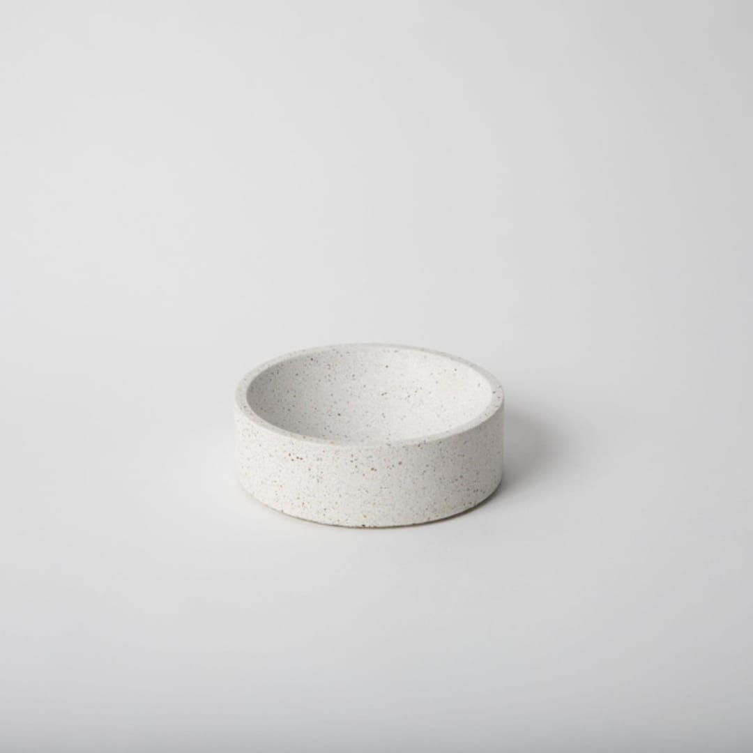 "5" Catch-All: White Terrazzo" - Decorative Object in white by Pretti.Cool