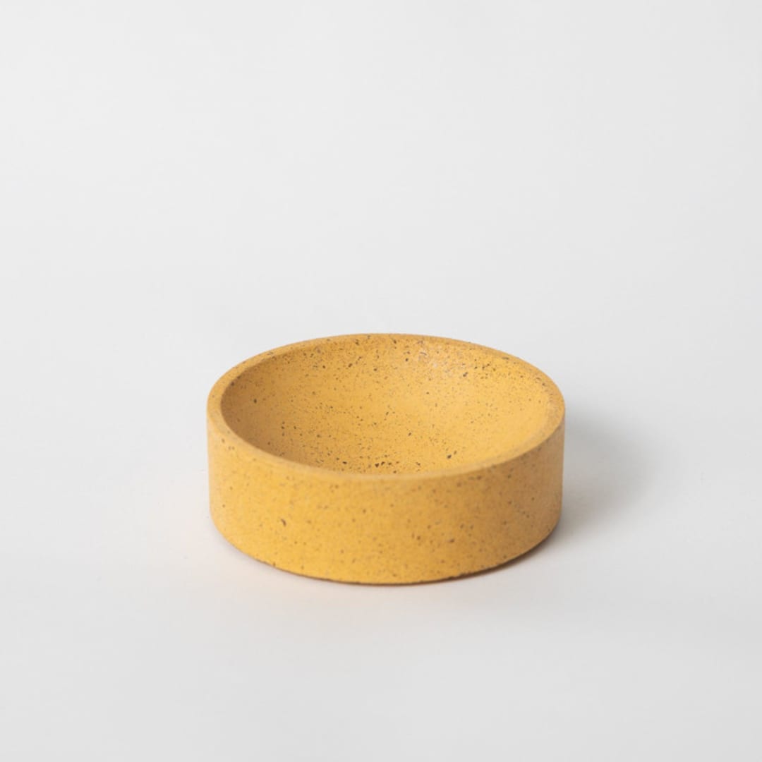 "4" Catch-All: Marigold Terrazzo" - Decorative Object in yellow by Pretti.Cool