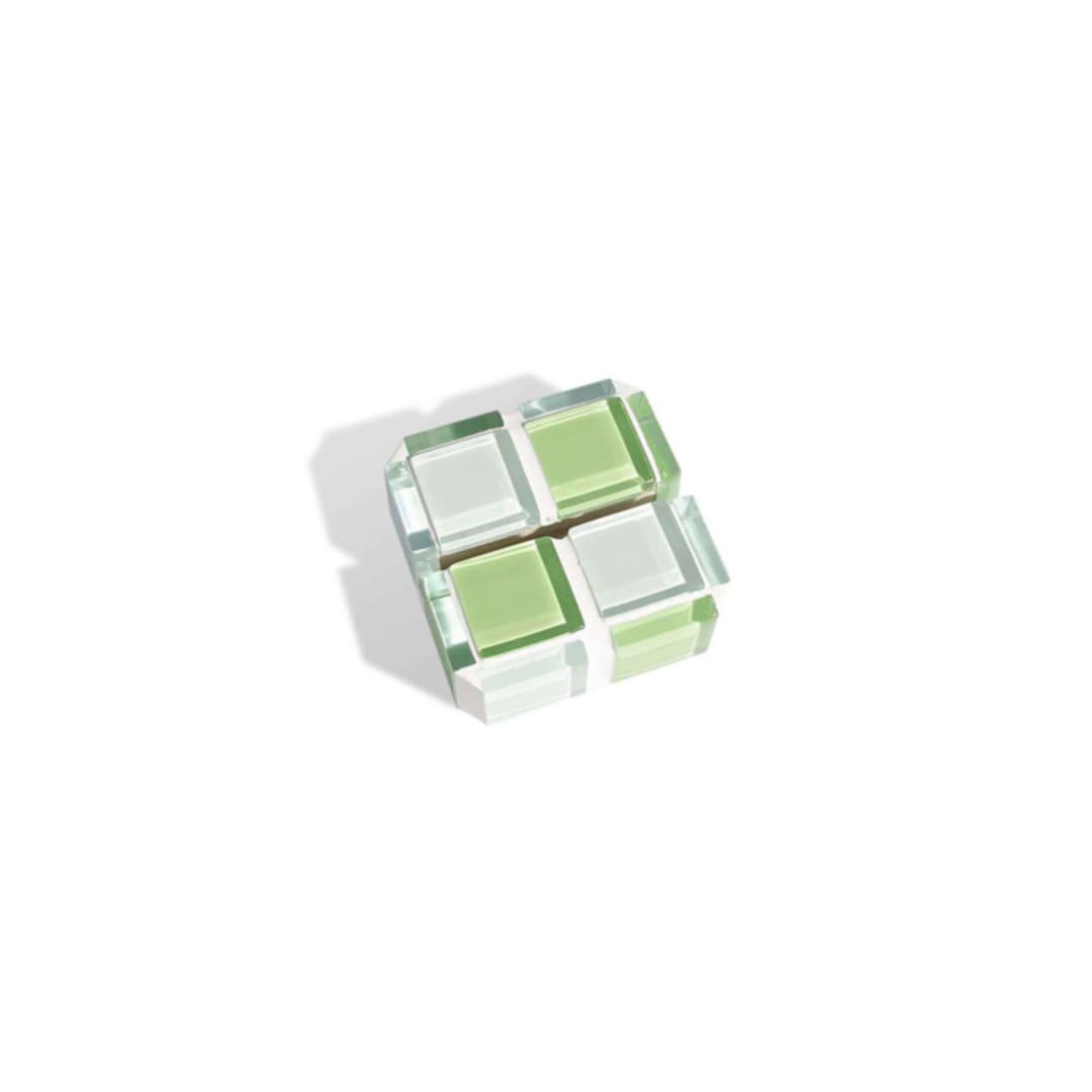 "Tile Picture Stand in Pistachio Milk Chocolate" - Decorative Object in green by Subtle Art Studios