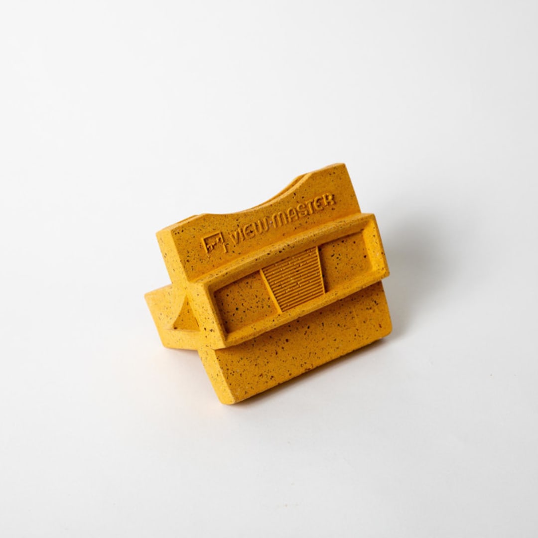 "Marigold Terrazzo Retro Card Holder" - Decorative Object in yellow by Pretti.Cool