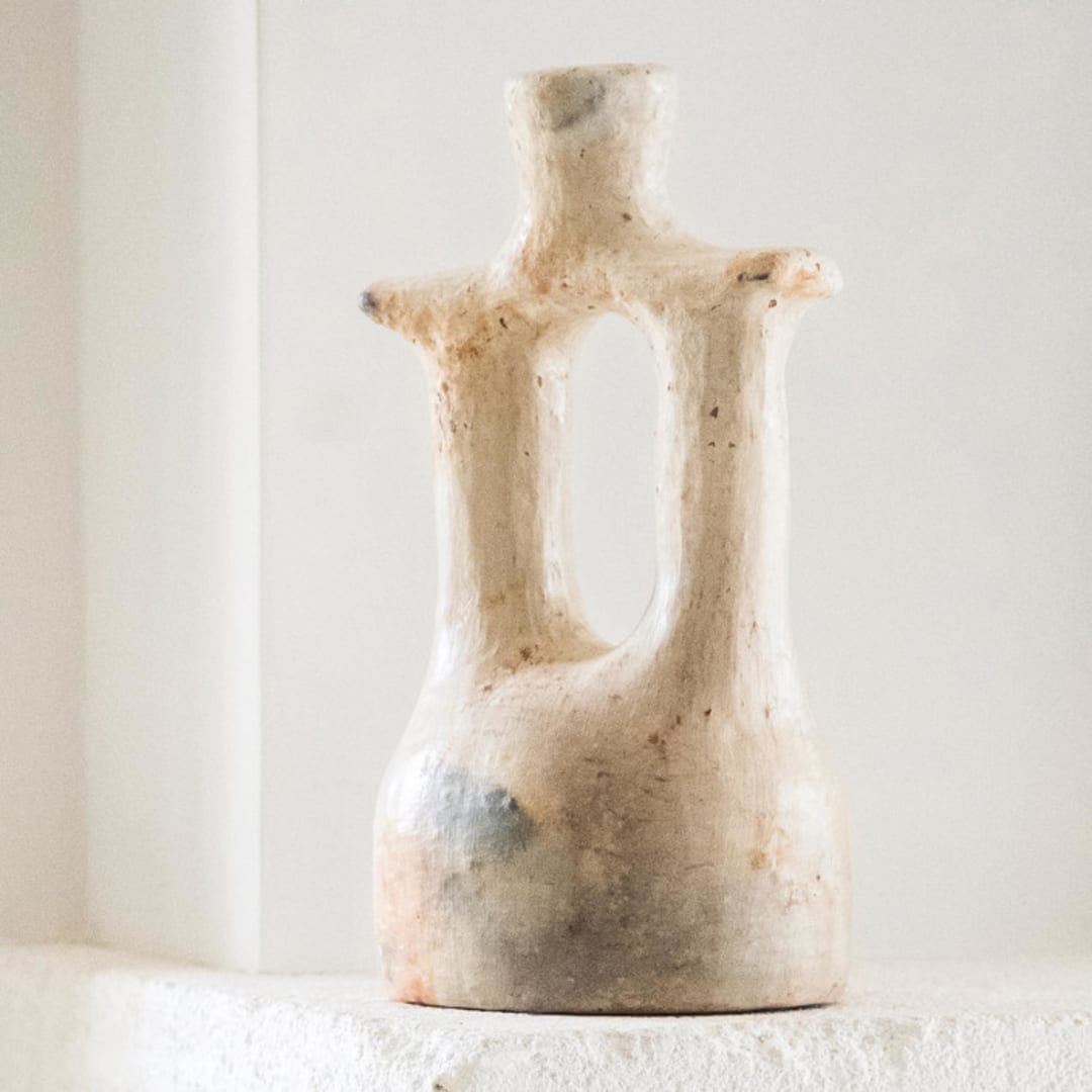 "TANIT NATURAL" - Decorative Object in beige by Jana Mistrik