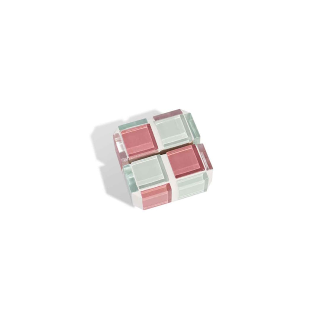 "Tile Picture Stand in Pink Himalayan Milk Chocolate" - Decorative Object in pink by Subtle Art Studios