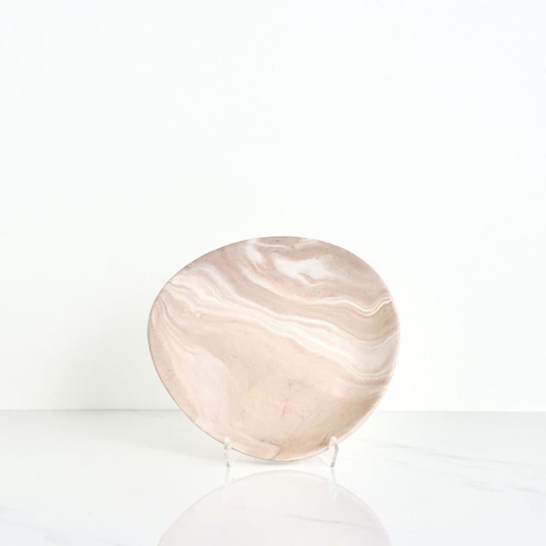 "Clamshell Catchall Tray - Terracotta" - Decorative Object in brown by Tina Huang