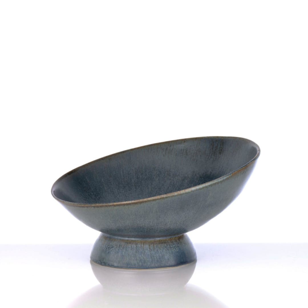 "Ceramic Blue Bowl" - Decorative Object in blue by DinaDecor