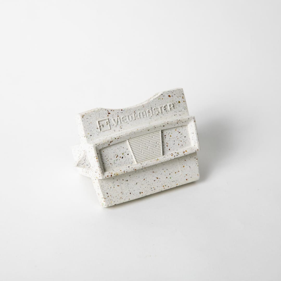 "White Terrazzo Retro Card Holder" - Decorative Object in white by Pretti.Cool