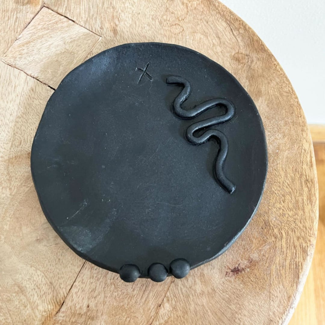 Black Abstract Tray