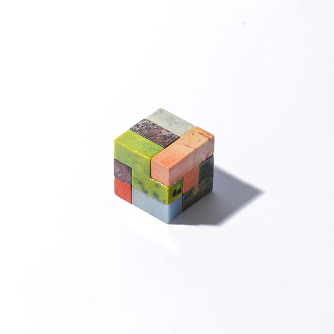 "Gemstone Soma Cube Puzzle" - Decorative Object in multicolor by Powered By People