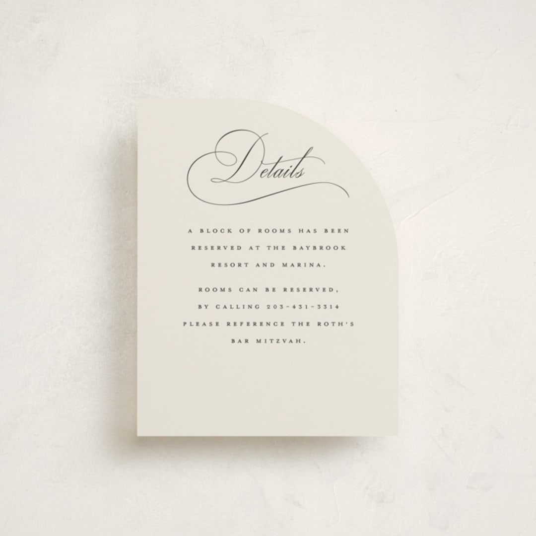 "Blessed Mitzvah" - Mitzvah Direction Cards in Onyx by Benita Crandall - Front