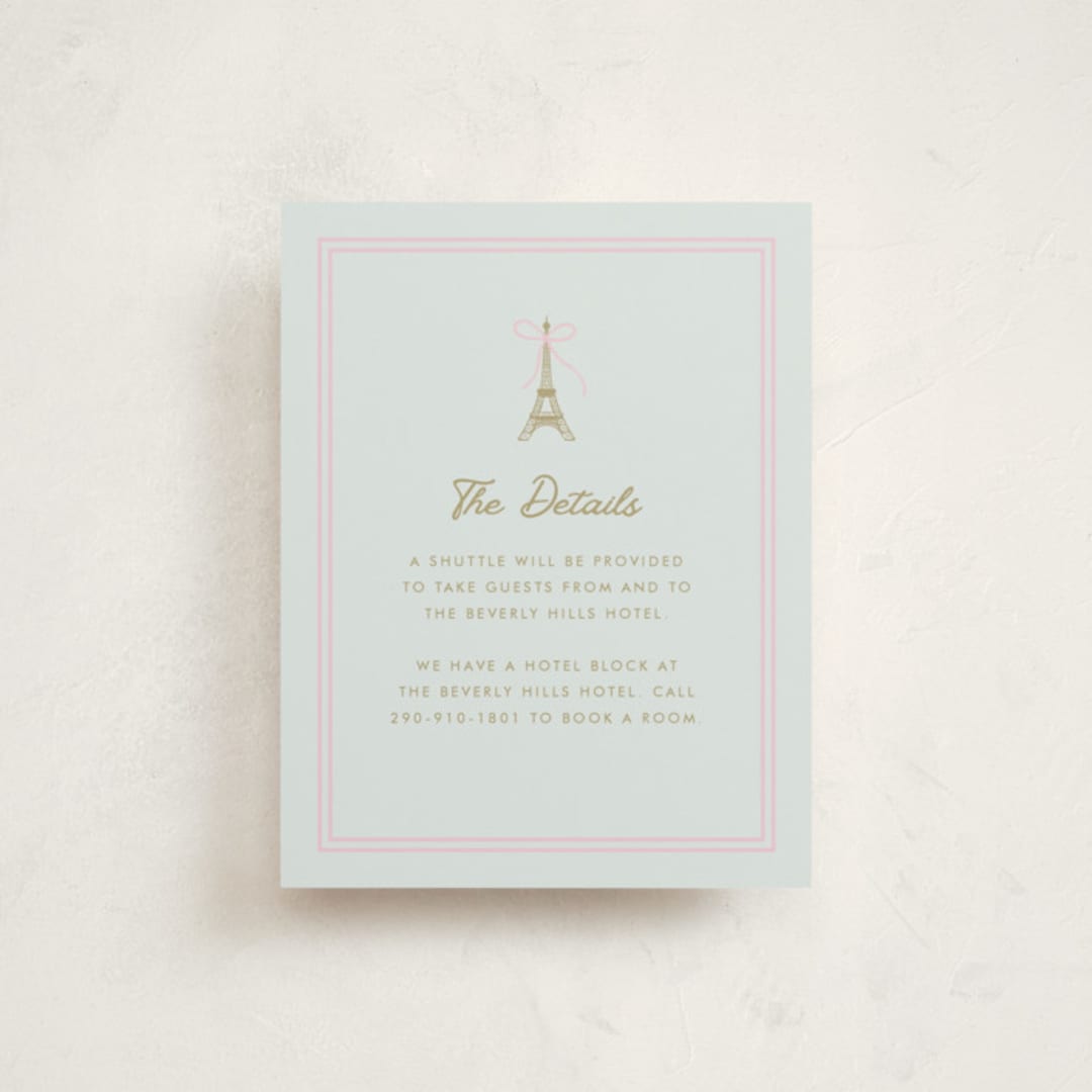 "Ooh La La" - Mitzvah Direction Cards in Menthe by mo kelley - Front
