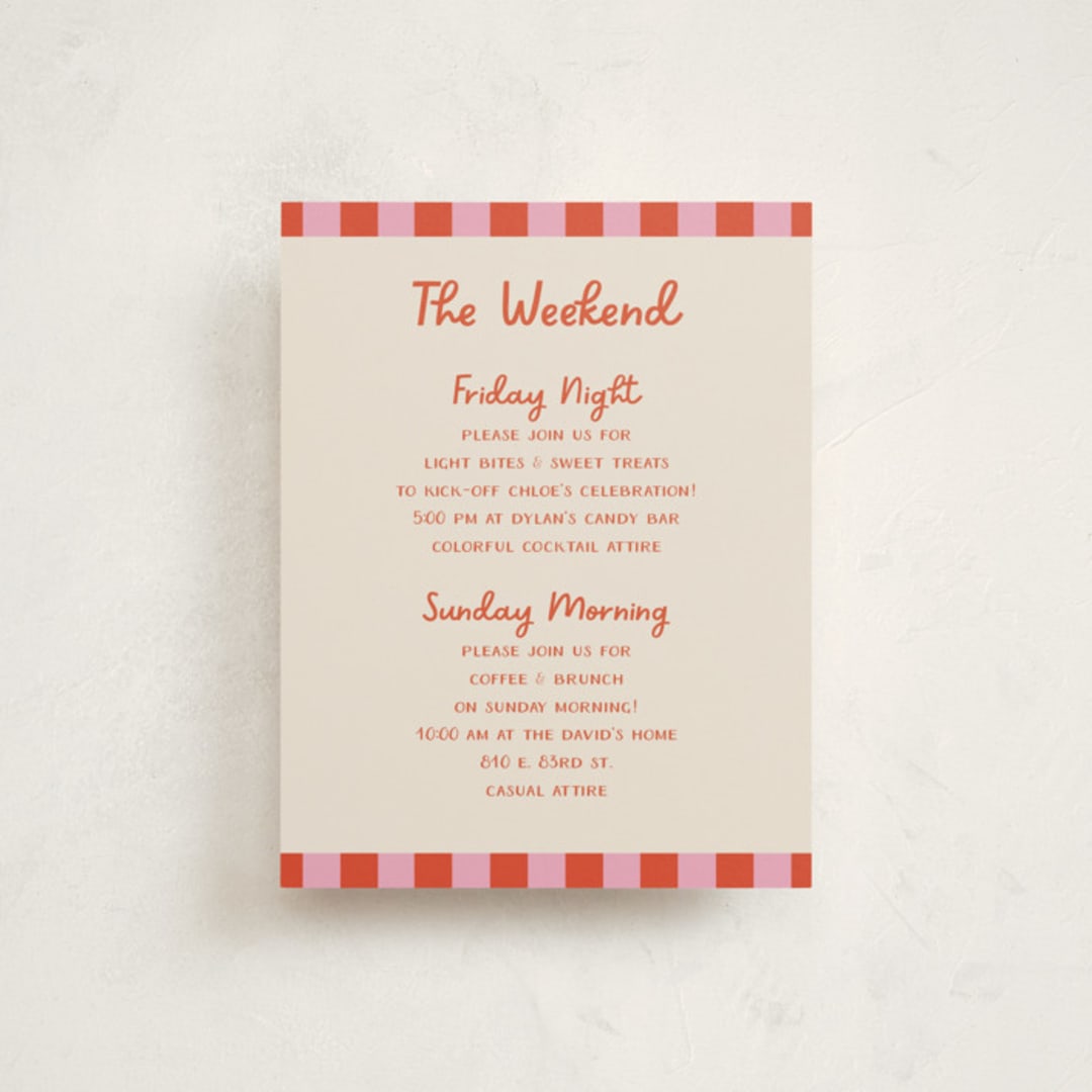 "Super Sweet" - Mitzvah Direction Cards in Cookie by Lissabeth Anglin - Front