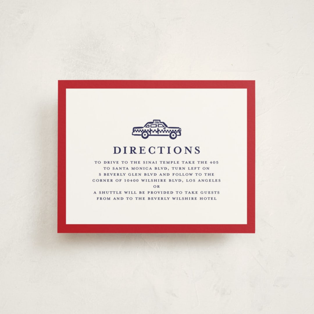 "NYC" - Mitzvah Direction Cards in NYC by mo kelley - Front