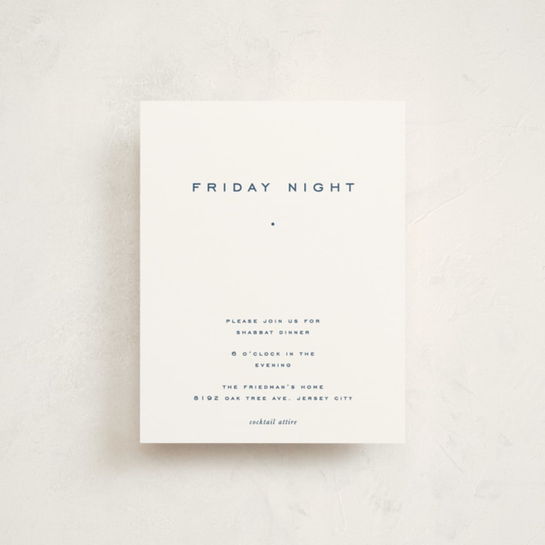 "Celebrate" - Mitzvah Direction Cards in Navy by Blustery August - Front
