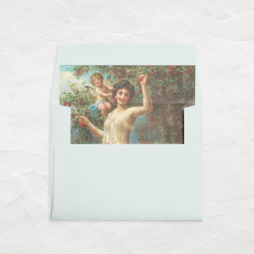 "A7 Envelope Liners Square Flap // Messengers of Love (Set of 25)" - Envelope Liners in multicolorassorted-colors by Clover and Lamb