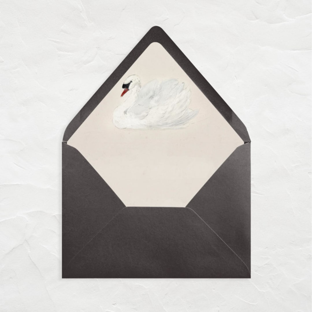 "A7 Fine Art Envelope Liners // White Swan (Set of 25)" - Envelope Liners in pink by Clover and Lamb