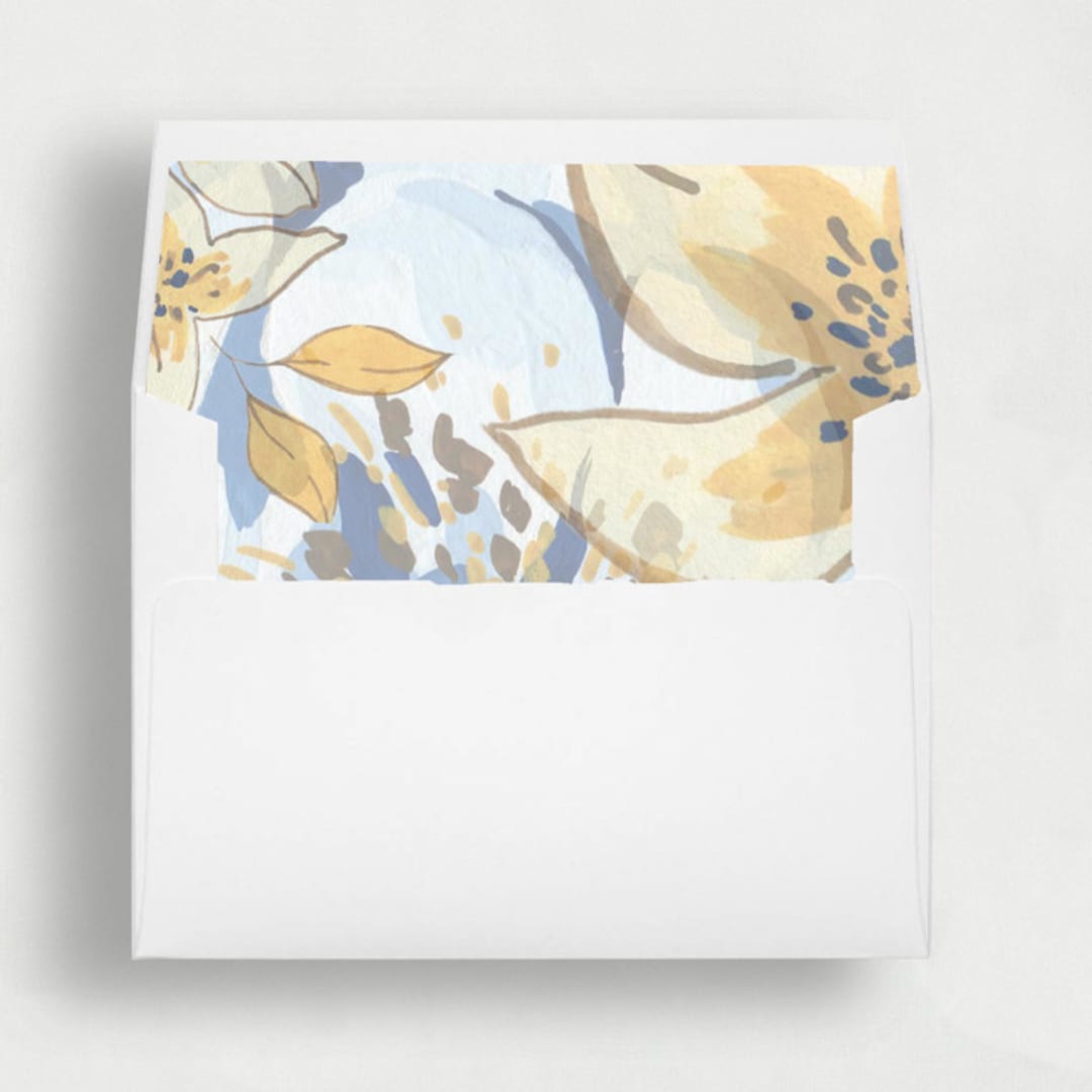 "Watercolor Floral Liner | Set of 25 Square Envelope Liners" - Envelope Liners in multicolor by Nikki Turner