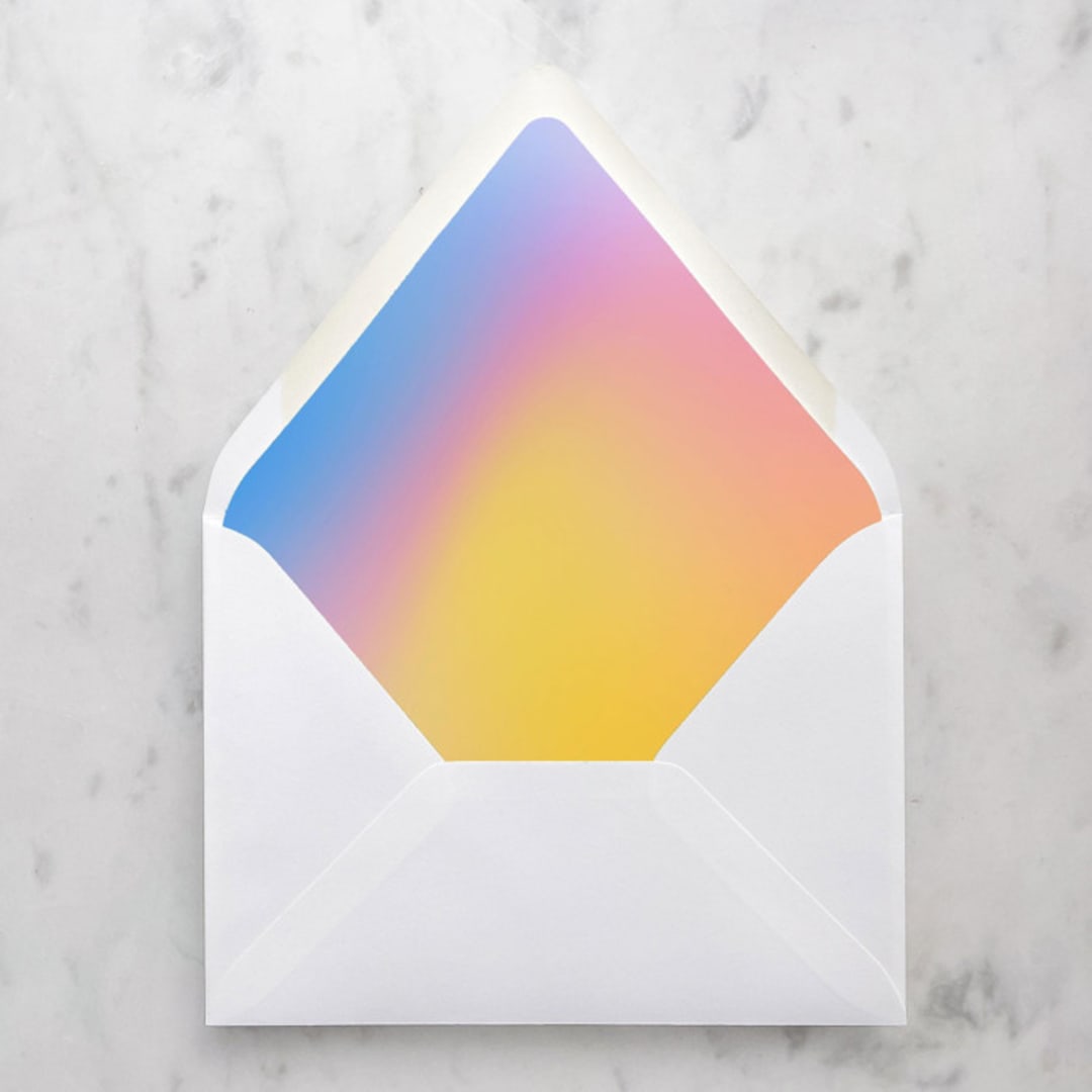 "A7 Envelope Liners Rainbow Holographic (set of 10)" - Envelope Liners in multicolor by Design by Laney