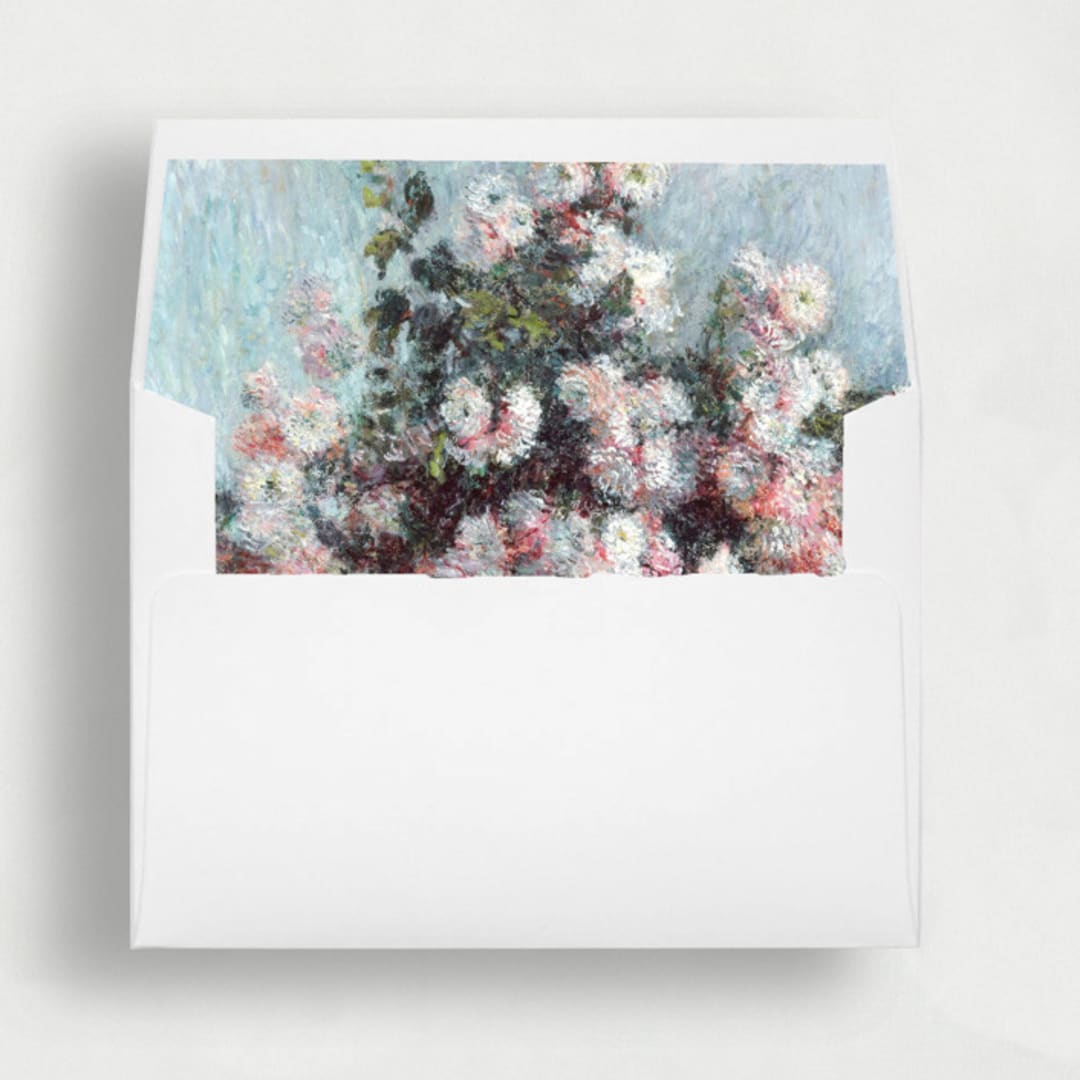 "Beauty in Chrisanthamums  | Set of 25 Envelope Liners" - Envelope Liners in multicolor by Nikki Turner