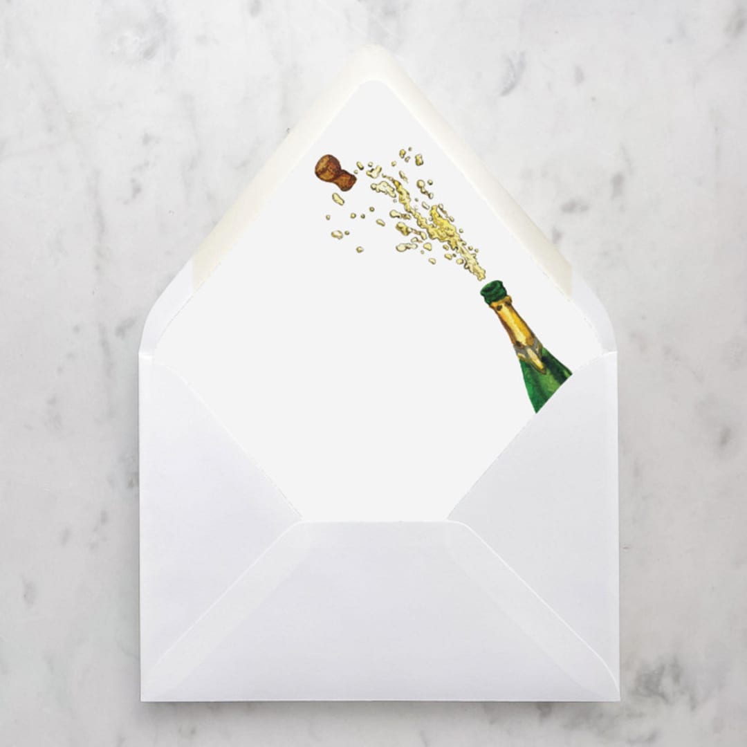 "A7 Envelope Liners Champagne Pop (set of 10)" - Envelope Liners in pink by Design by Laney