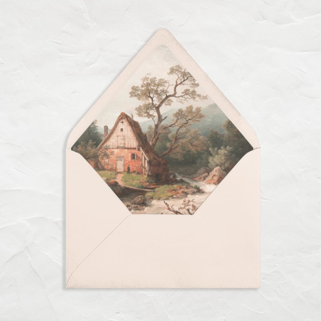 "A7 Envelope Liners // Creekside Mill (Set of 25)" - Envelope Liners in multicolorassorted-colors by Clover and Lamb