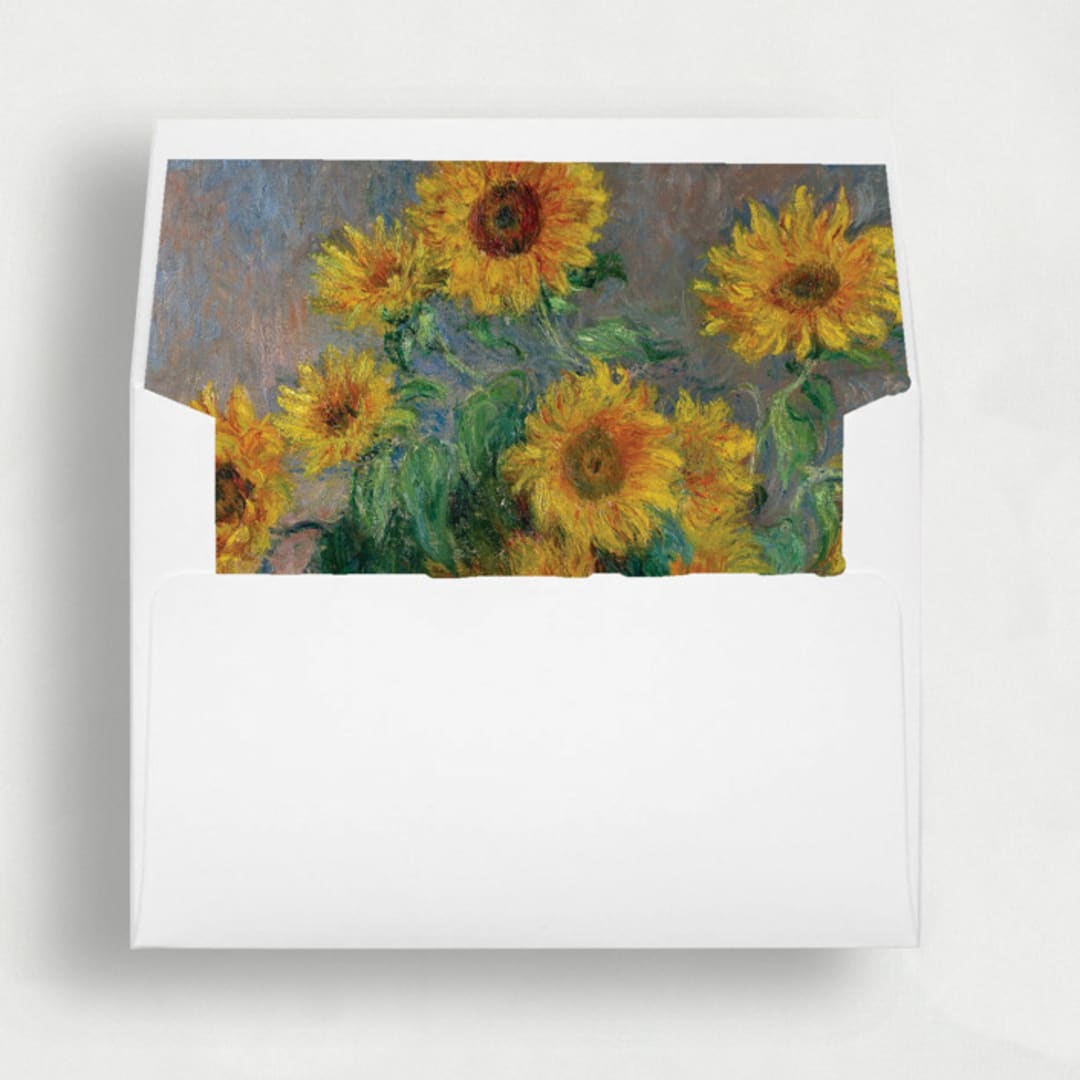 "Sunflower Fine Art | Set of 25 Envelope Liners" - Envelope Liners in yellow by Nikki Turner