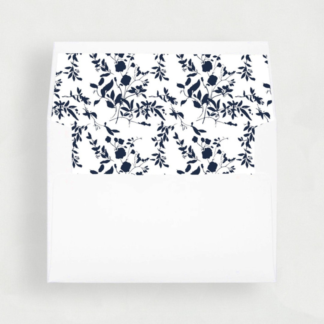 "Navy Print Liner | Set of 25 Envelope Liners" - Envelope Liners in blue by Nikki Turner