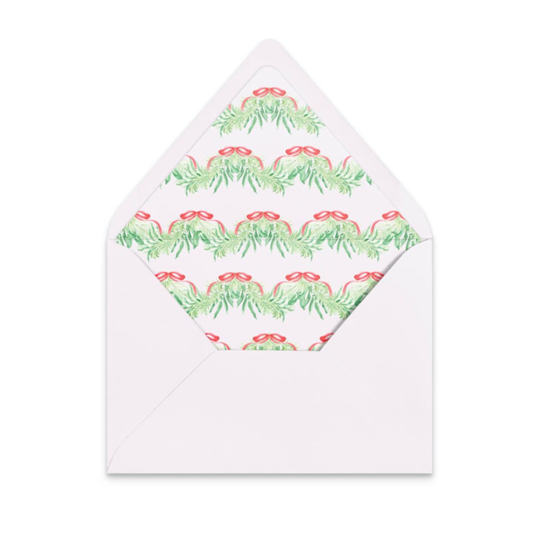 "Costal Christmas Envelope Liners | Set of 25 | For A7 envelopes" - Envelope Liners in multicolorassorted-colors by Papel Custom Design