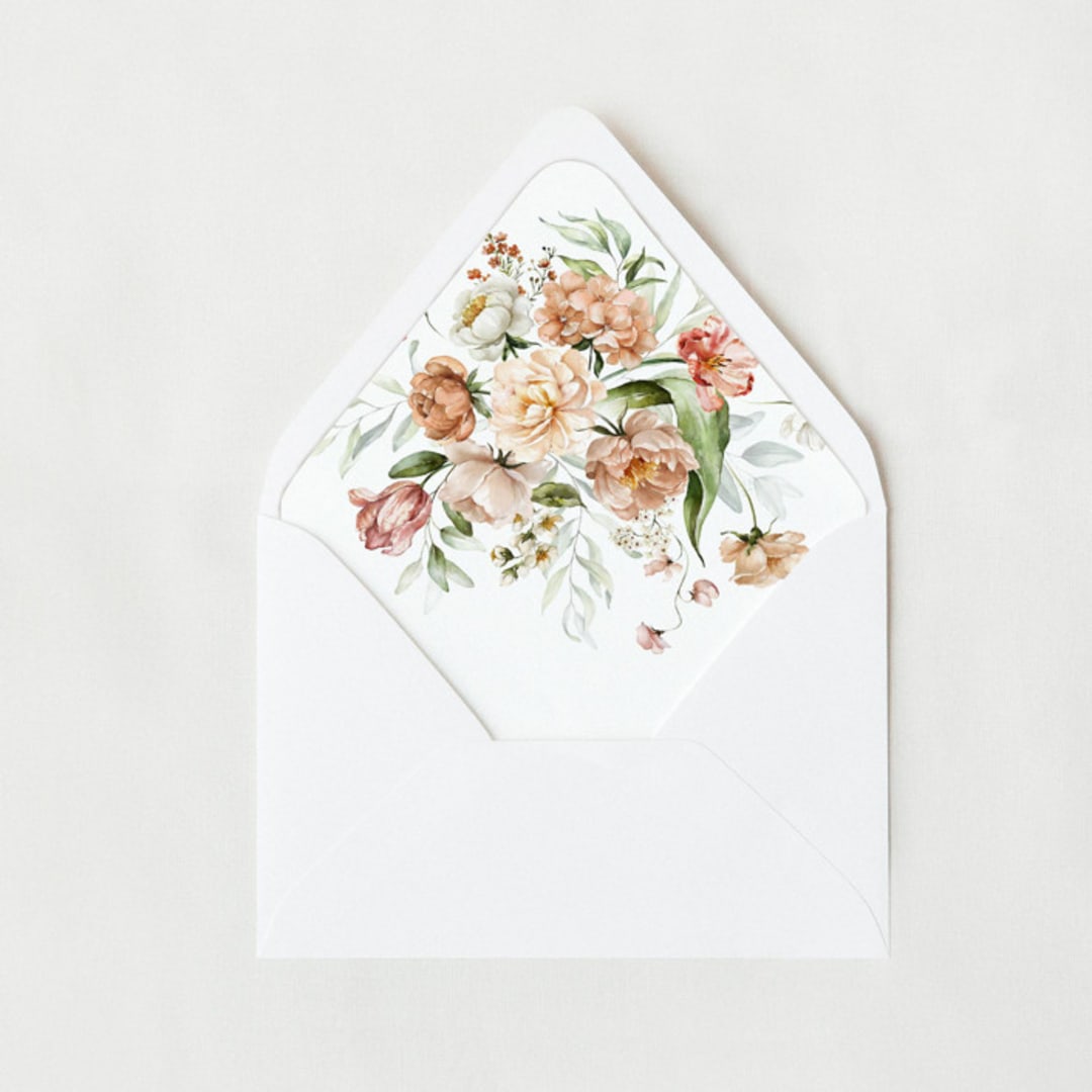 "Spring Dutch Floral  Liner | Set of 25 Euro Envelope Liners" - Envelope Liners in multicolor by Nikki Turner