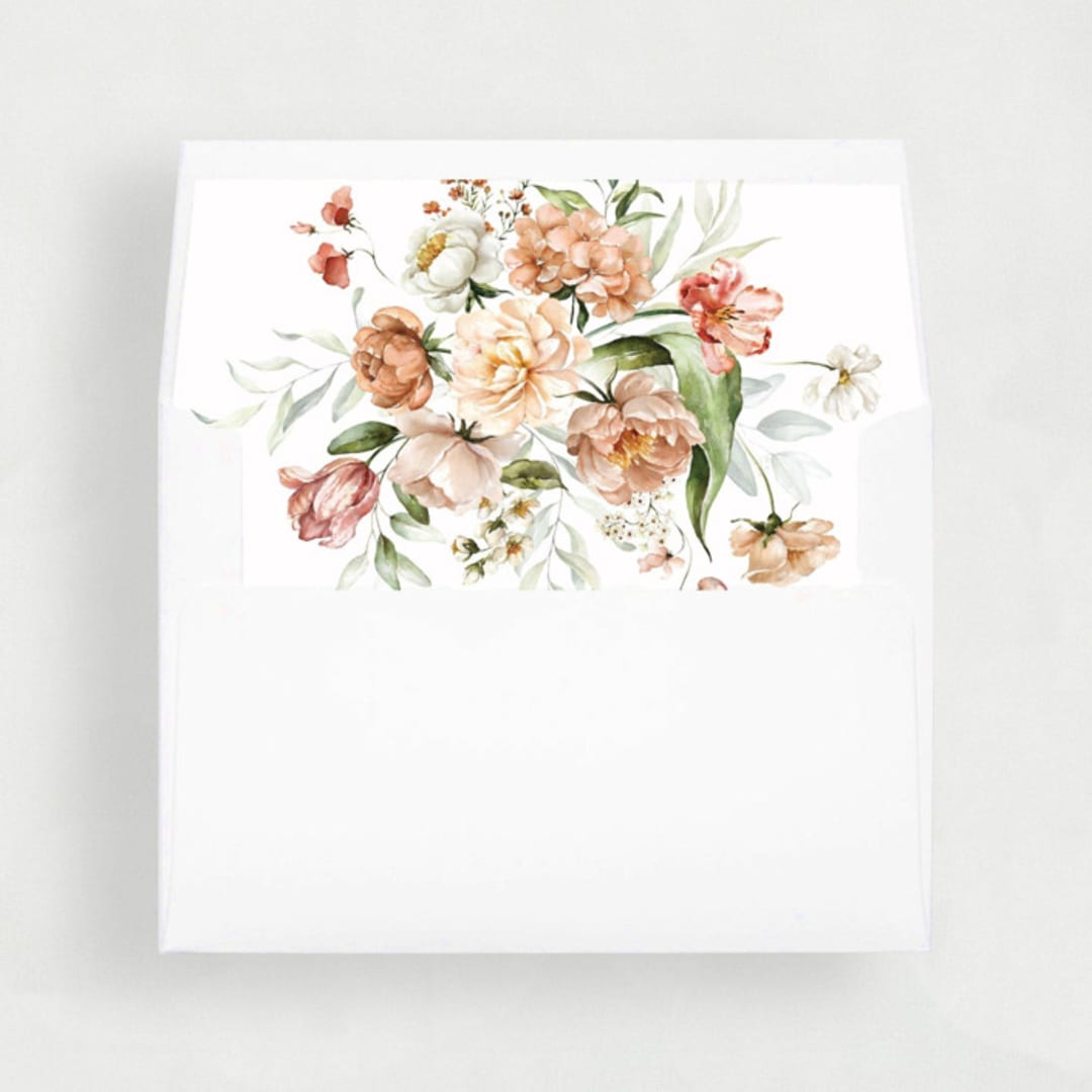 Spring Dutch Floral  Liner | Set of 25 Envelope Liners