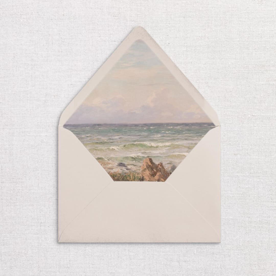 "Ocean Envelope Liners, Pack of 25" - Envelope Liners in multicolor by Studio Lavender