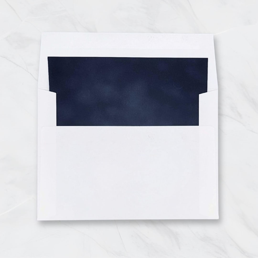 "Navy Velvet Envelope Liners for 5 x 7 Cards (Set of 10)" - Envelope Liners in blue by Caroline Russo