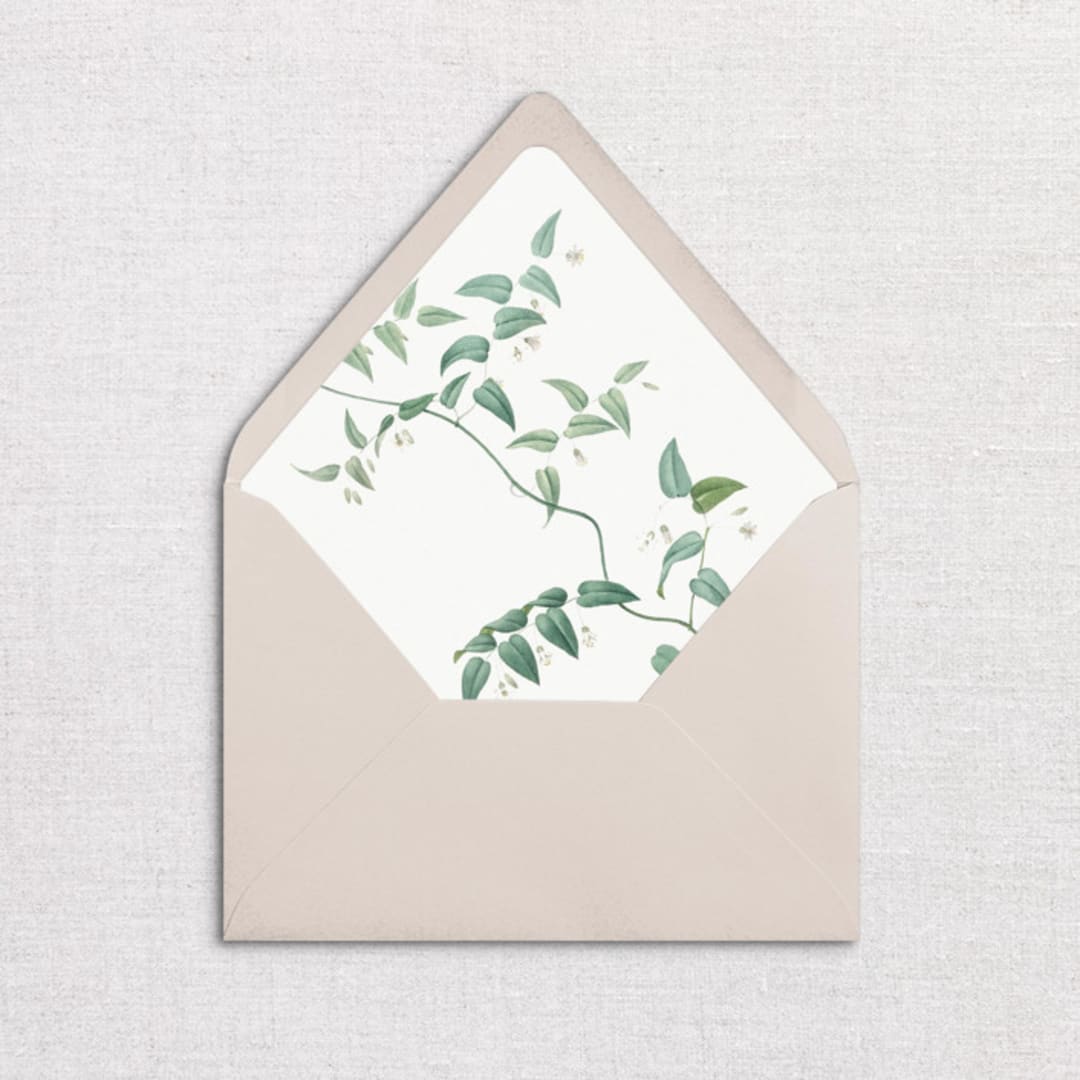 "Botanical Vine Envelope Liners, Pack of 25" - Envelope Liners in multicolor by Studio Lavender