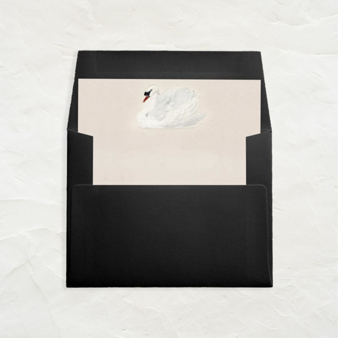 "A7 Fine Art Envelope Liners Square Flap // White Swan (Set of 25)" - Envelope Liners in pink by Clover and Lamb