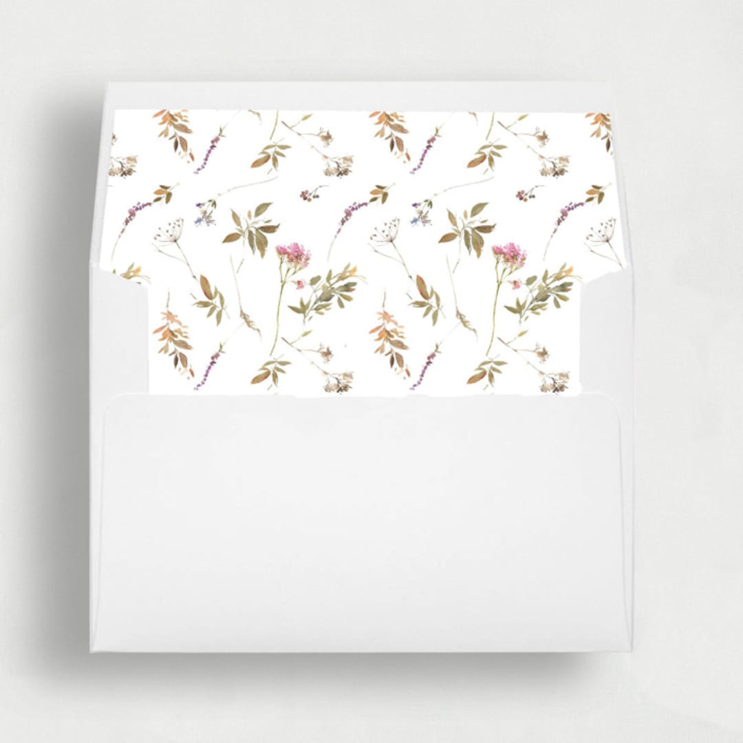 "Full Wildflower | Set of 25 Envelope Liners" - Envelope Liners in multicolor by Nikki Turner
