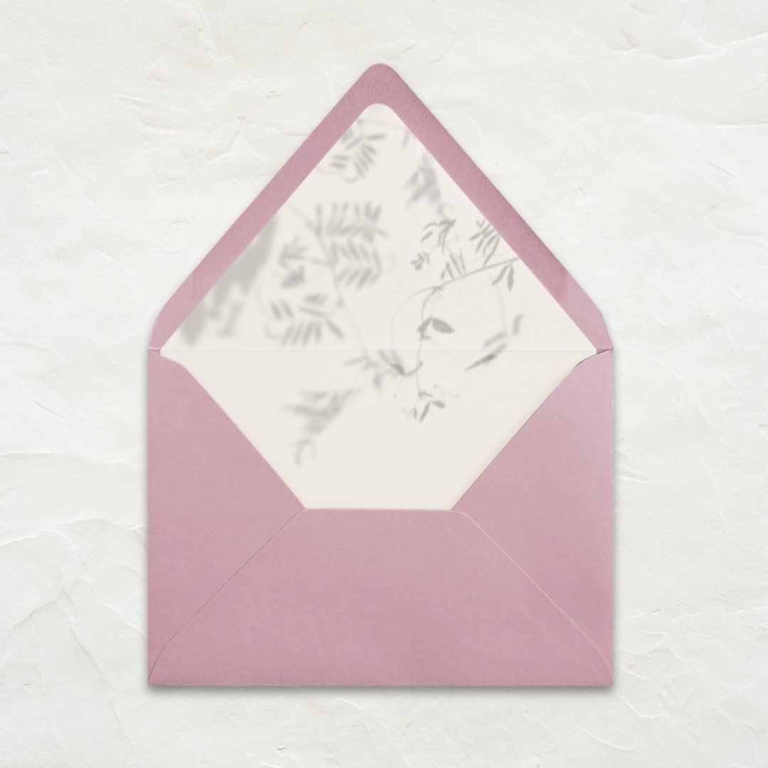 "A7 Pre-Lined Envelopes // Dusty Rose (Set of 25)" - Envelope Liners in pink by Clover and Lamb