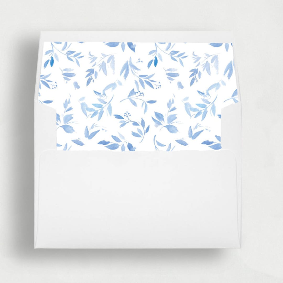 "Too Blue  | Set of 25 Envelope Liners" - Envelope Liners in blue by Nikki Turner