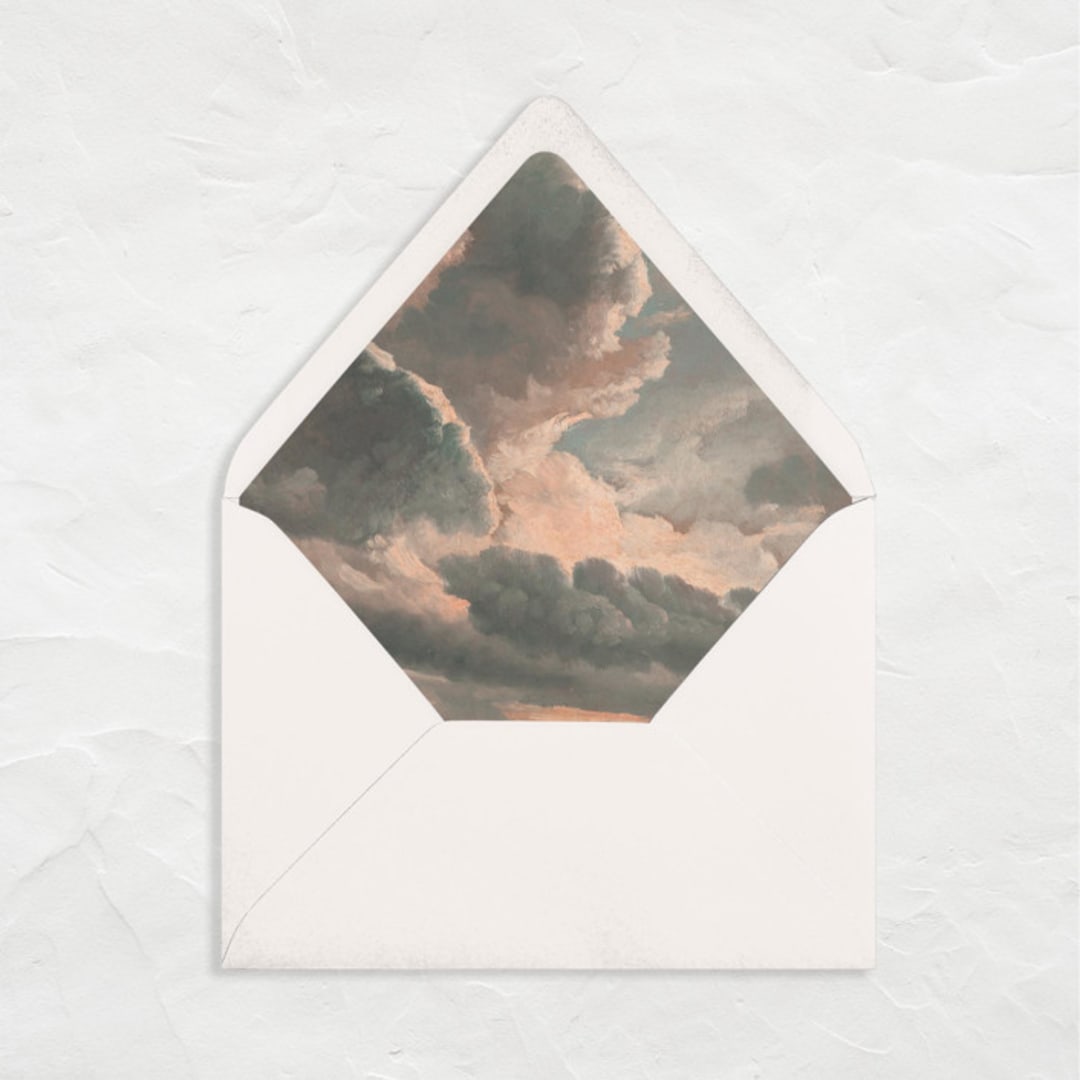 "A7 Fine Art Envelope Liners // Ethereal Clouds (Set of 25)" - Envelope Liners in pink by Clover and Lamb