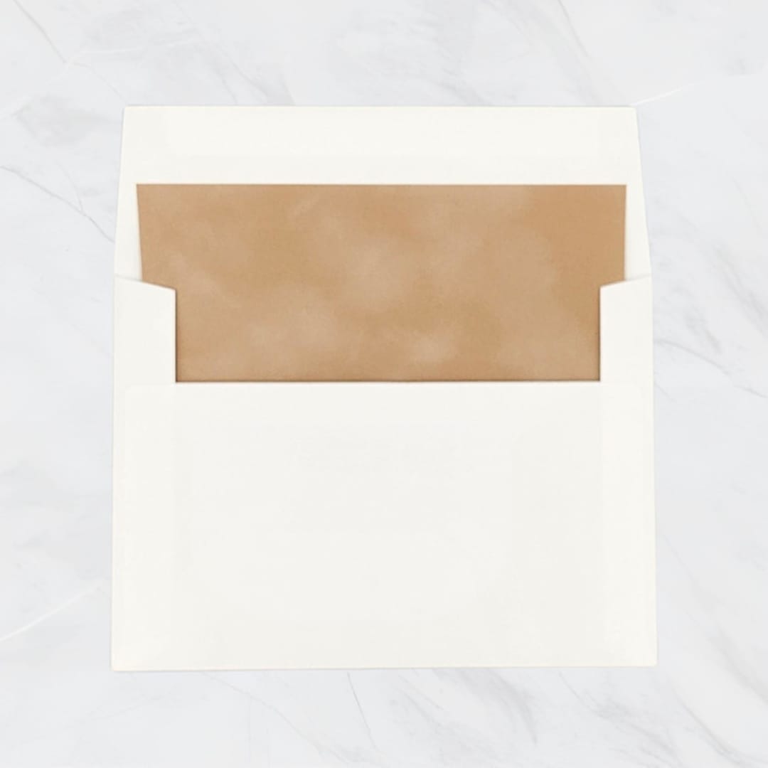 "Camel Velvet Envelope Liners for 5 x 7 Cards (Set of 10)" - Envelope Liners in brown by Caroline Russo