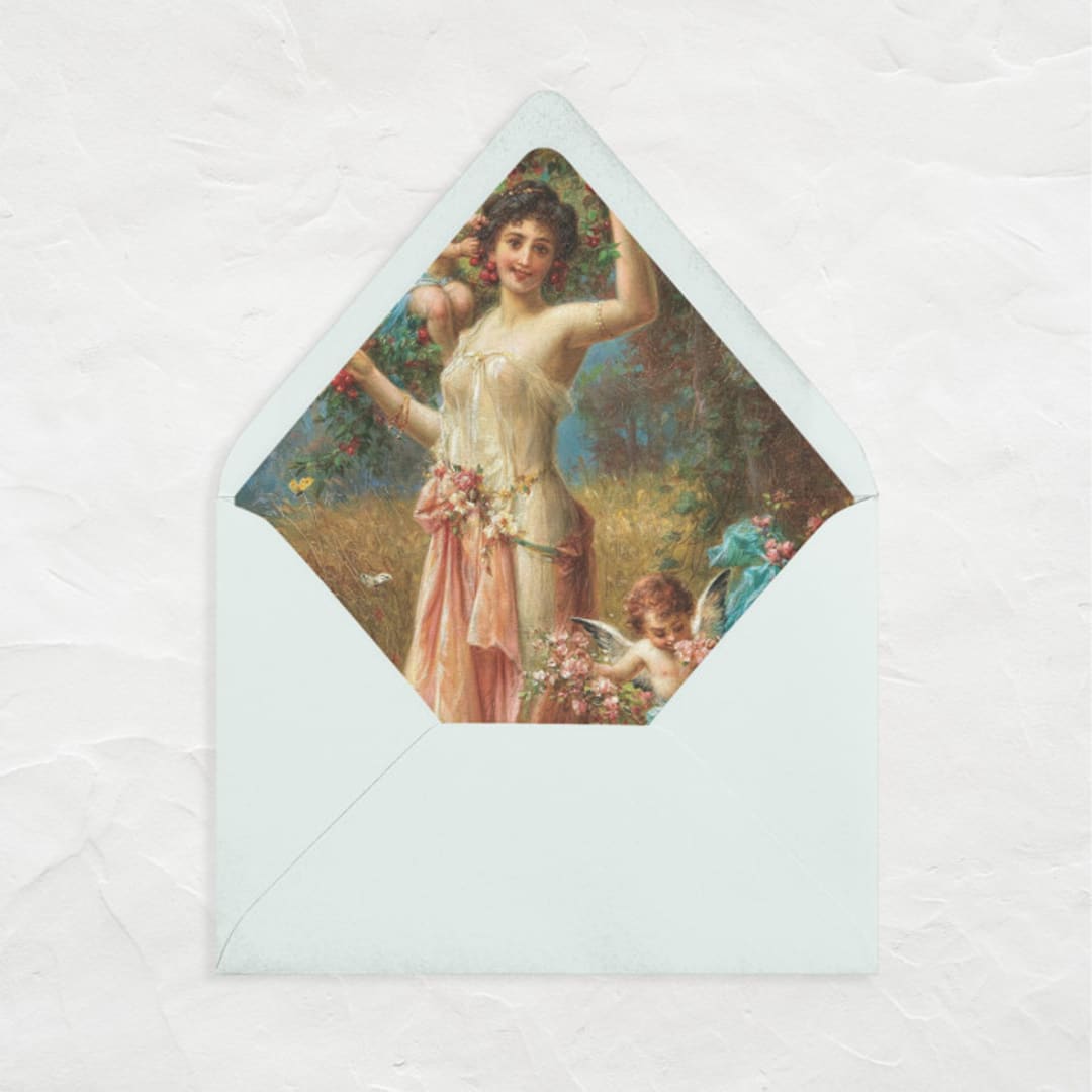 "A7 Fine Art Envelope Liners // Messengers of Love (Set of 25)" - Envelope Liners in pink by Clover and Lamb