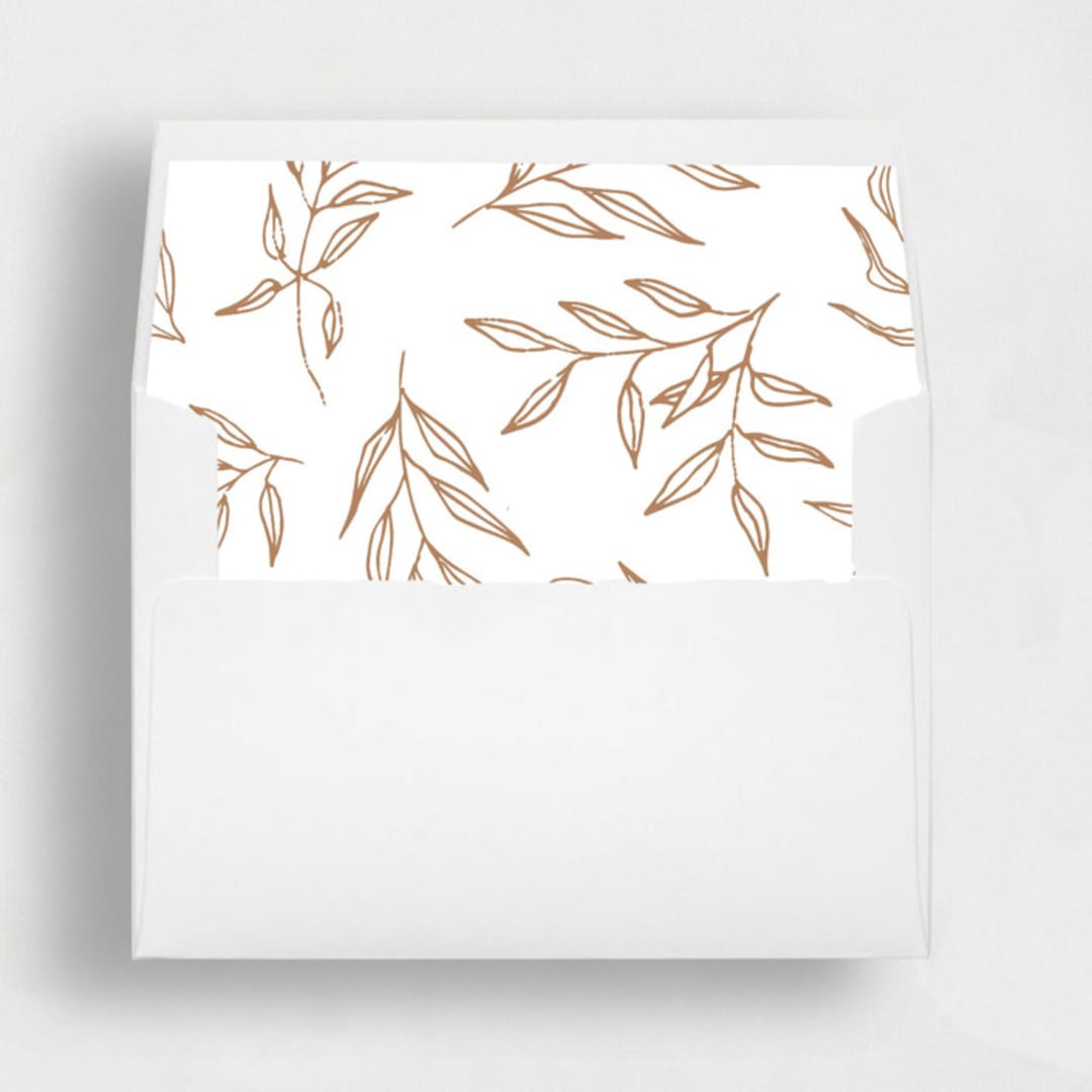 "Terracotta Line  | Set of 25 Envelope Liners" - Envelope Liners in beige by Nikki Turner