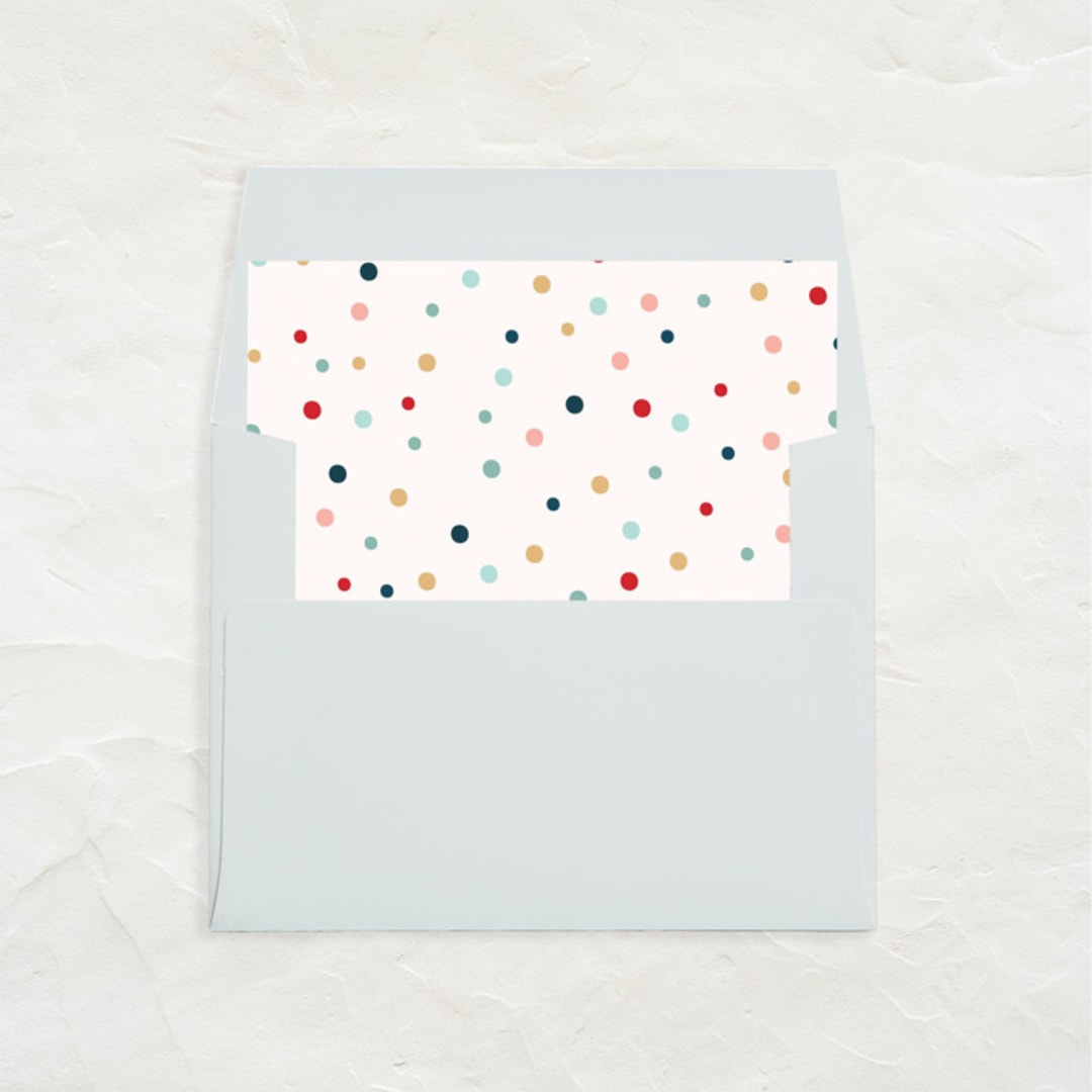 "A7 Envelope Liners Square Flap // Holiday Polka Dots (Set of 25)" - Envelope Liners in multicolor by Clover and Lamb