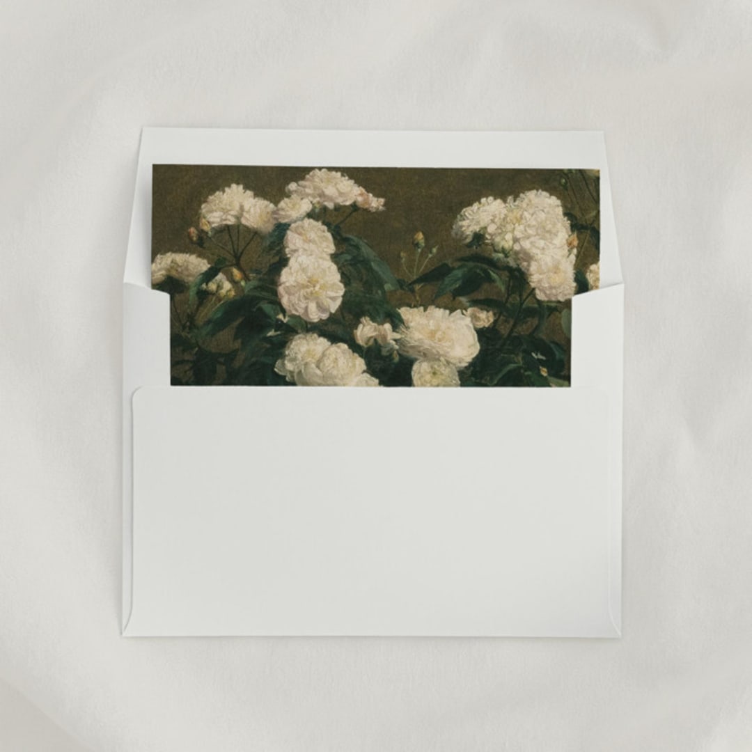"Still-life Floral Envelope Liners, 6.25 x 6.25 Square Flap, Pack of 25" - Envelope Liners in multicolor by Studio Lavender