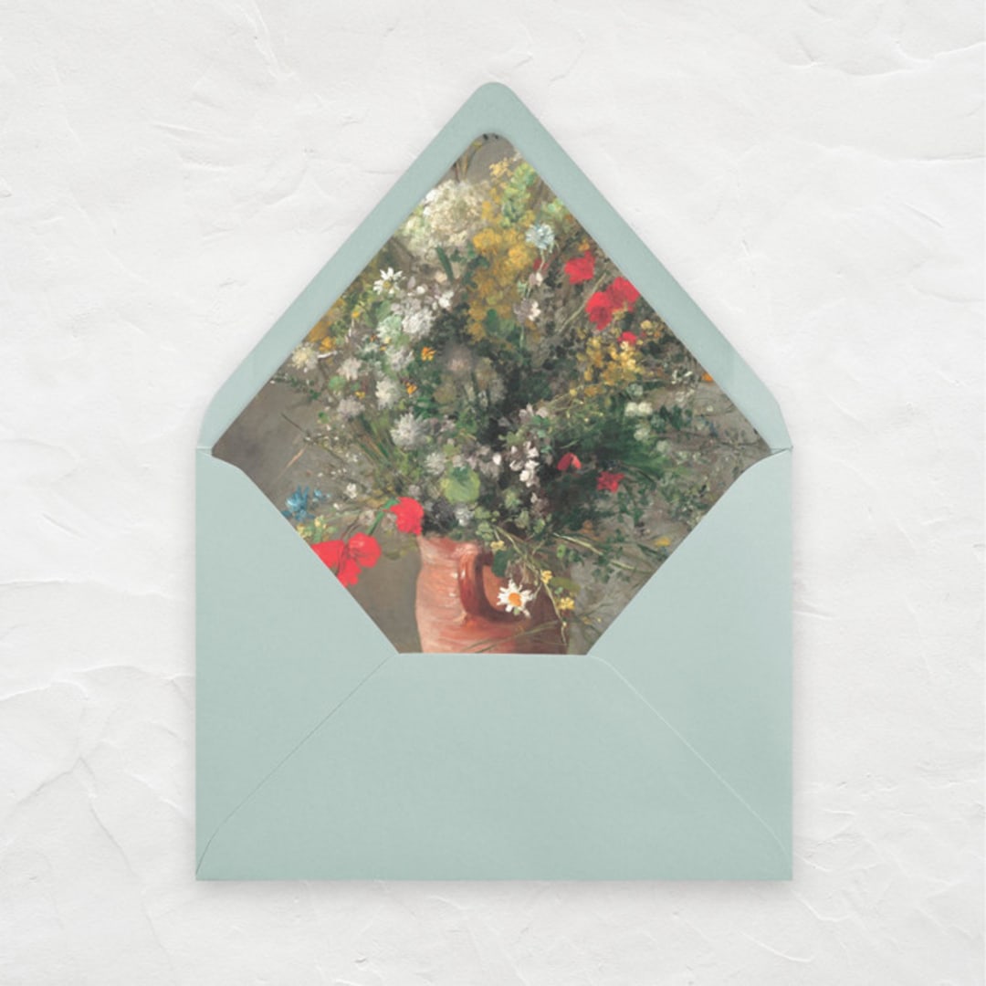"A7 Fine Art Envelope Liners // Flowers in Vase (Set of 25)" - Envelope Liners in multicolorassorted-colors by Clover and Lamb