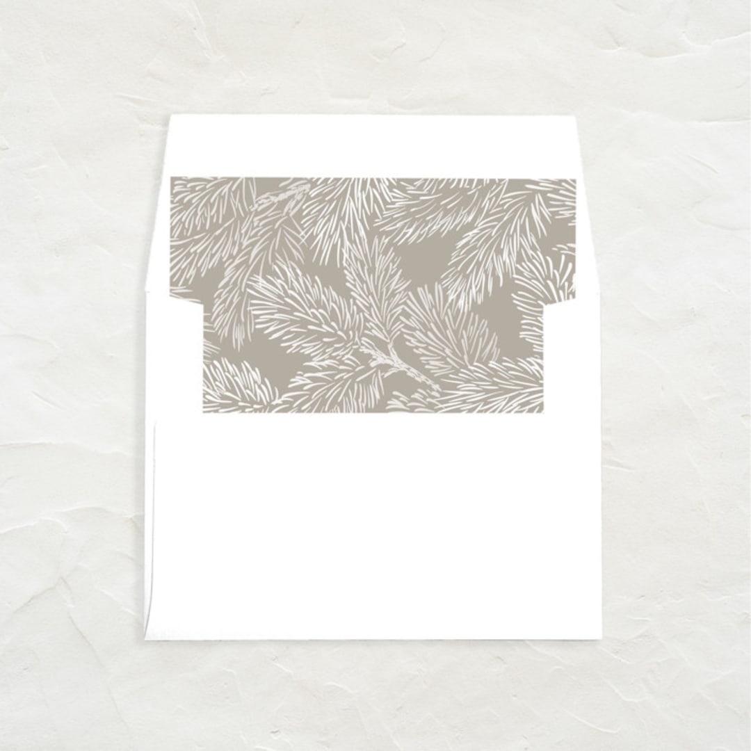 "A7 Envelope Liners Square Flap // Muted Pine Needles (Set of 25)" - Envelope Liners in beige by Clover and Lamb