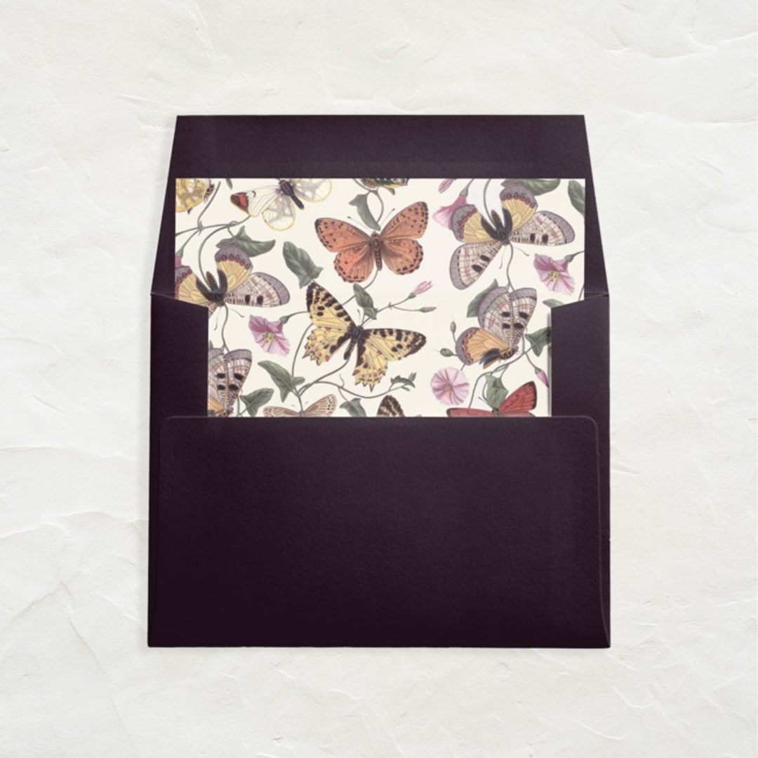 "A7 Fine Art Envelope Liners Square Flap // Butterflies (Set of 25)" - Envelope Liners in multicolorassorted-colors by Clover and Lamb